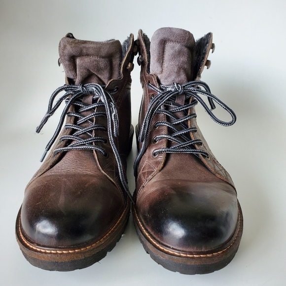 Roan Dino Mens Brown Leather Distressed Lace up Size 11 Boots - Picture 7 of 12
